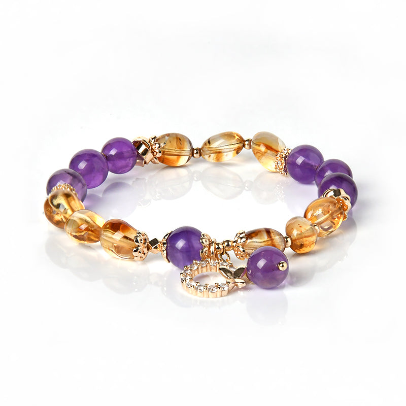 アメジストシトリンブレスレット