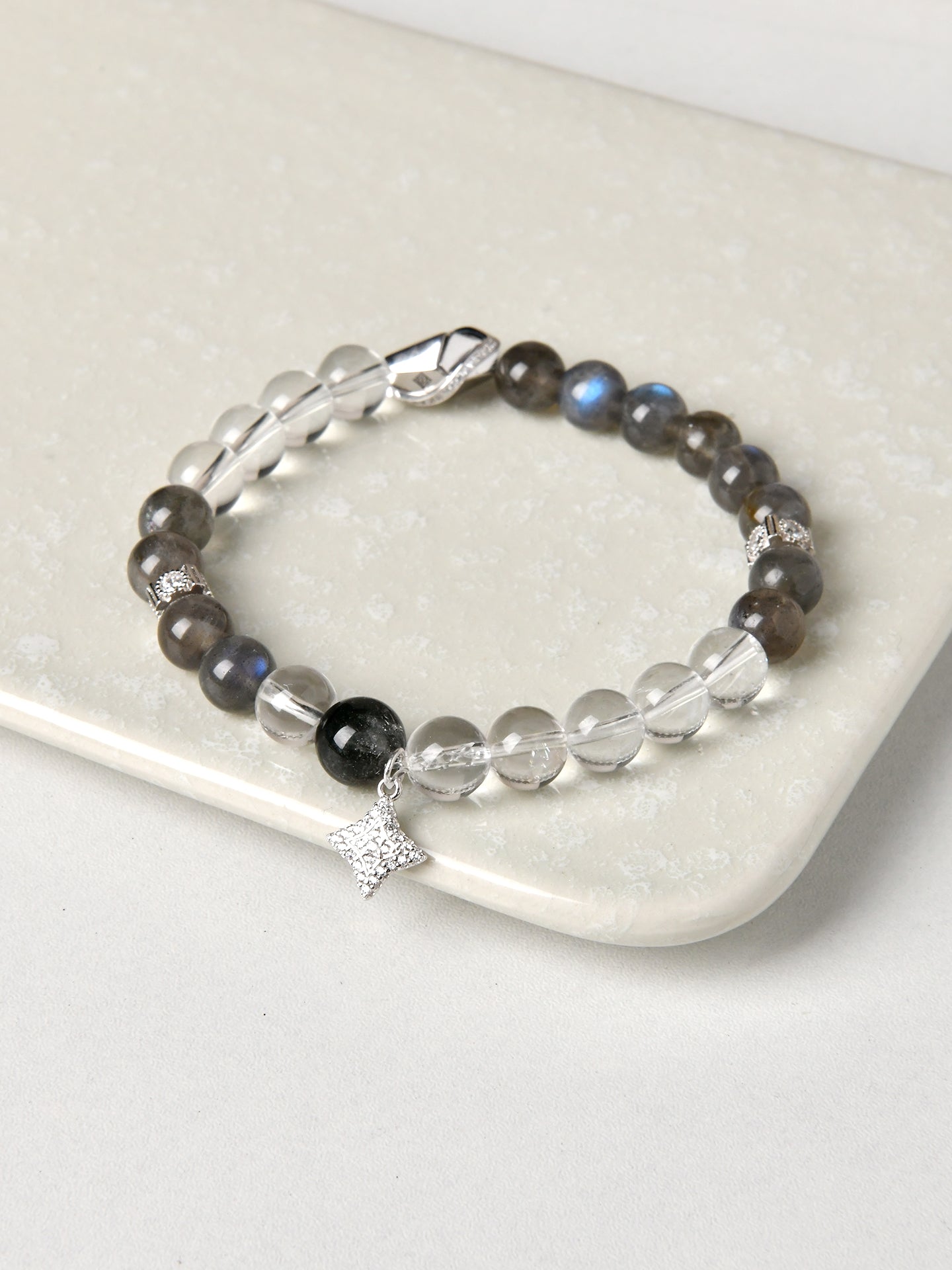 ラブラドライトクリスタルブレスレット