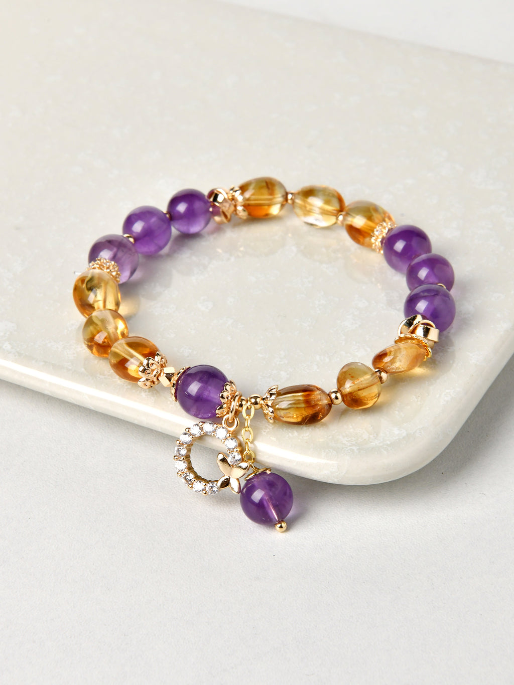 アメジストシトリンブレスレット