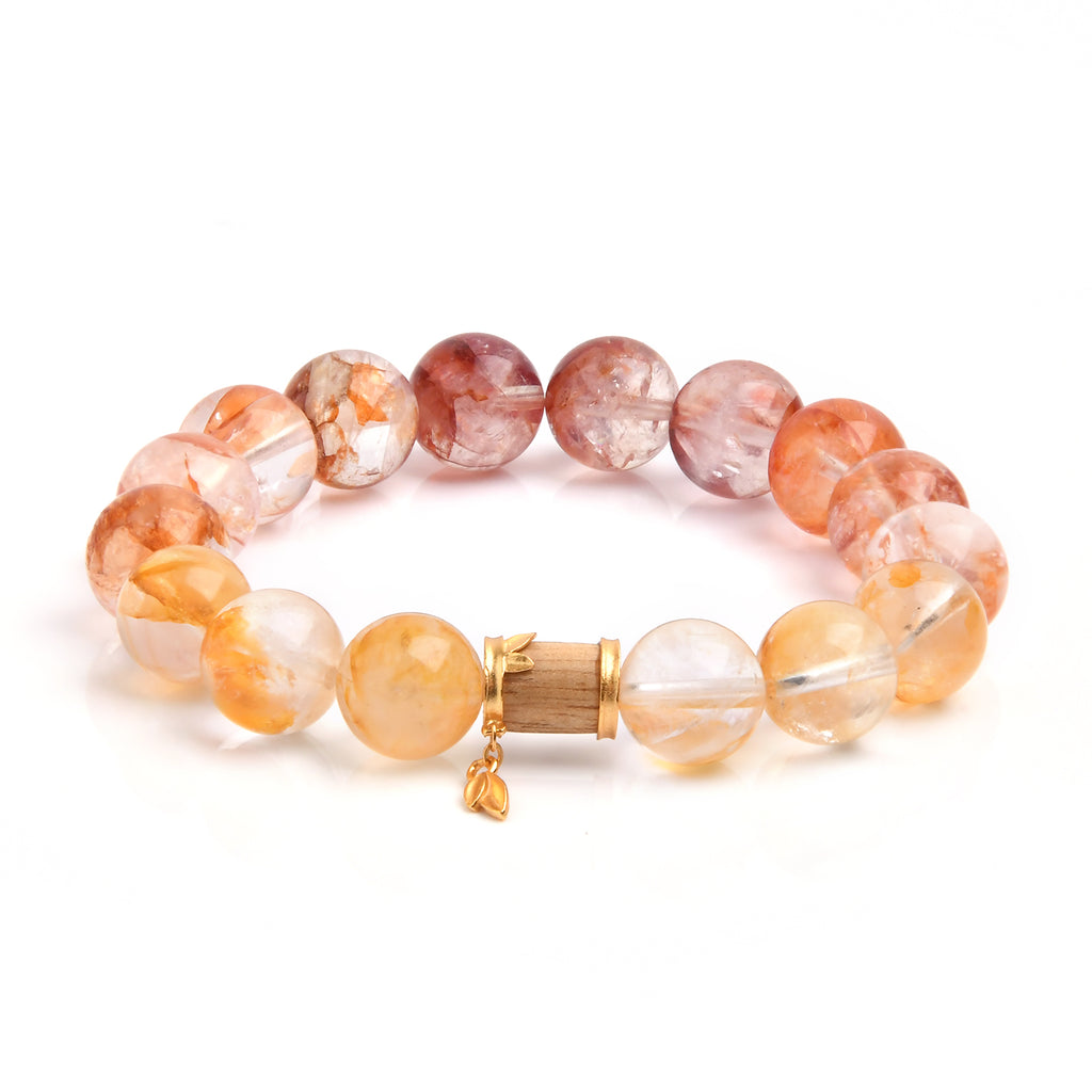 カラフルヘマタイトデザインブレスレット