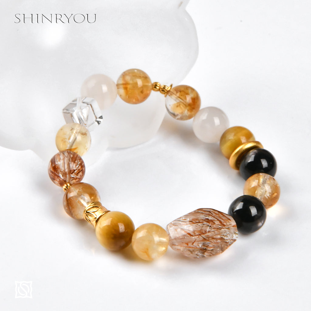 スーパーセブンシトリンデザインブレスレット