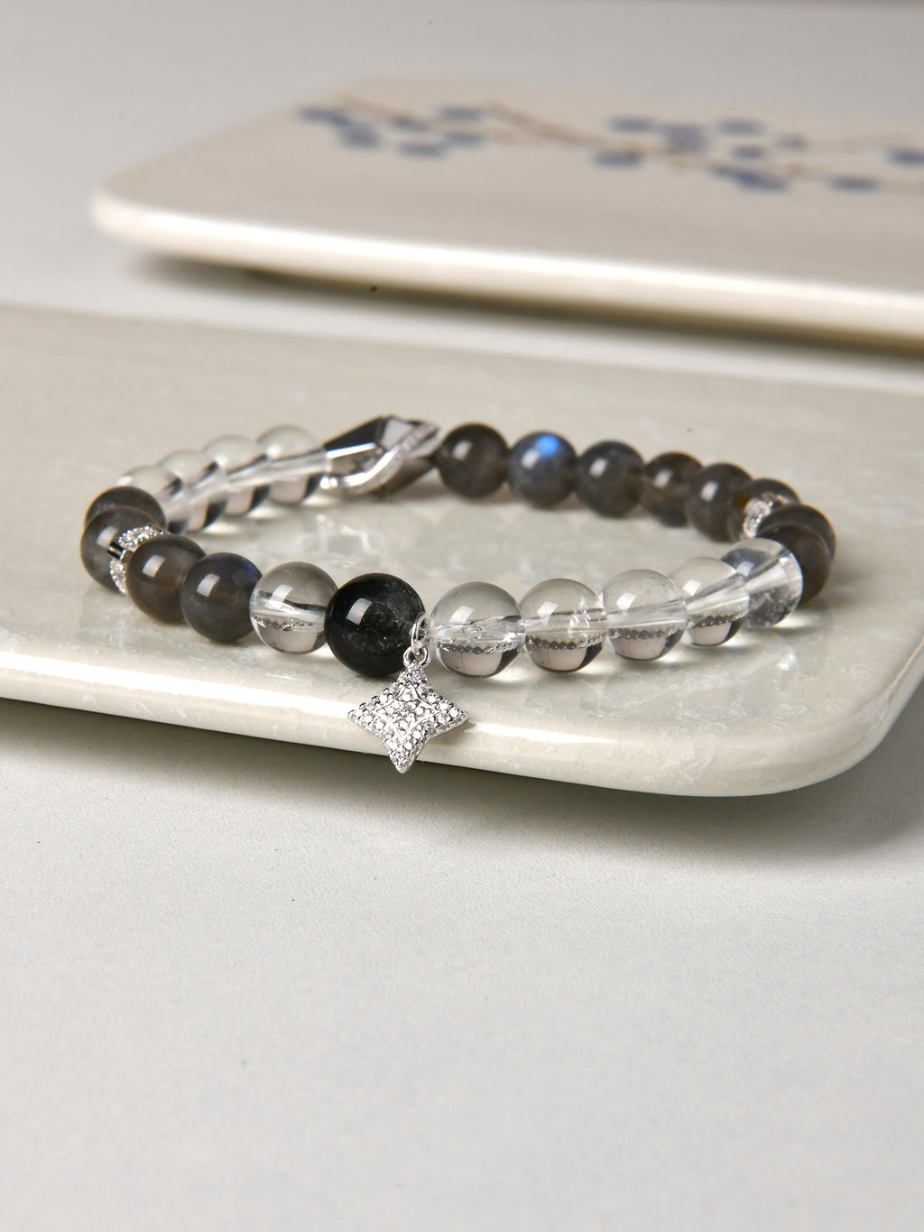 ラブラドライトクリスタルブレスレット