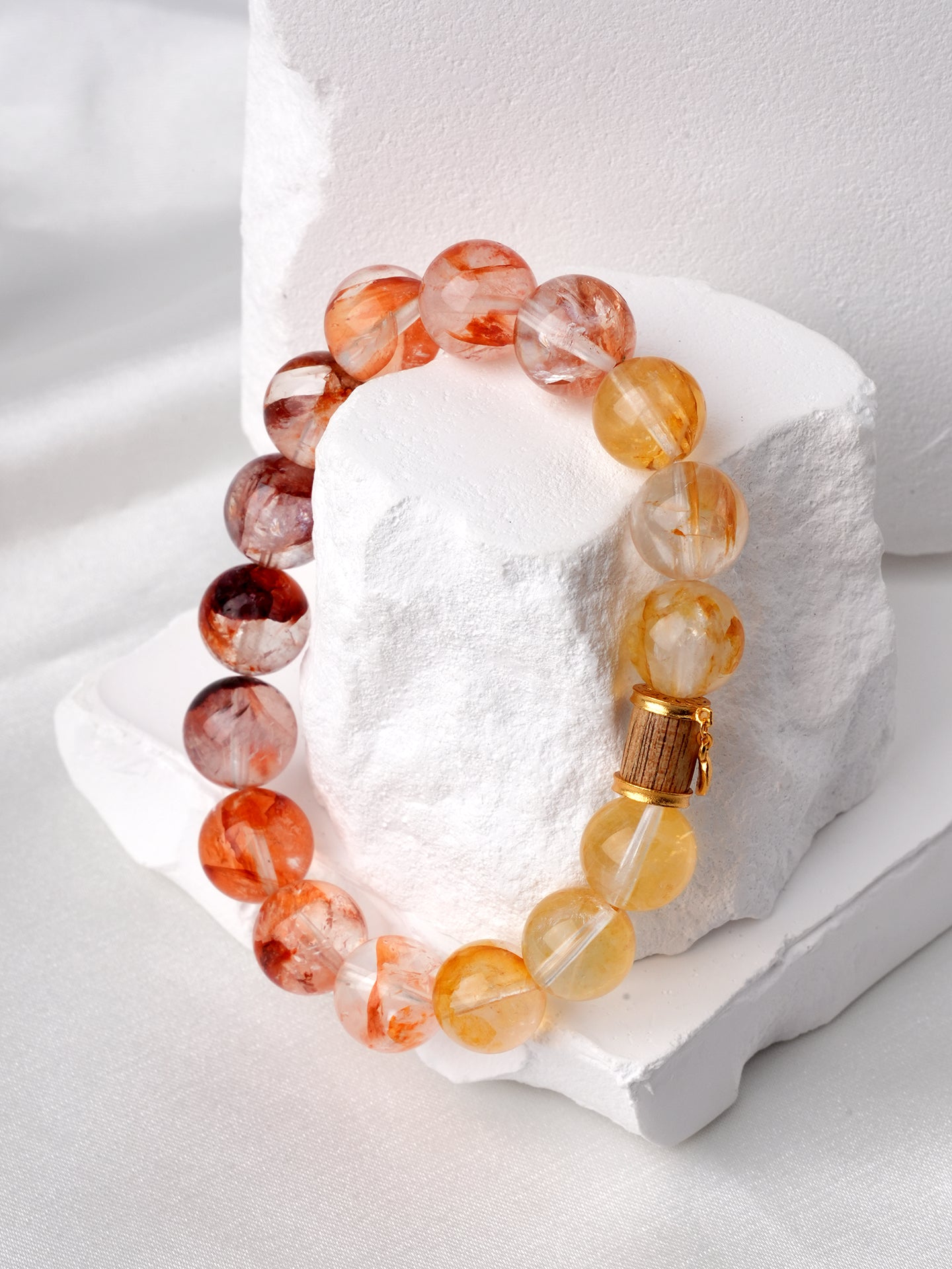 カラフルヘマタイトデザインブレスレット