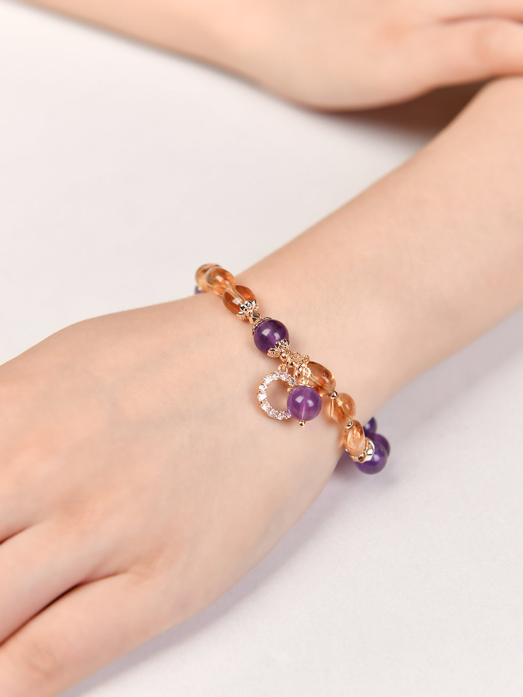 アメジストシトリンブレスレット