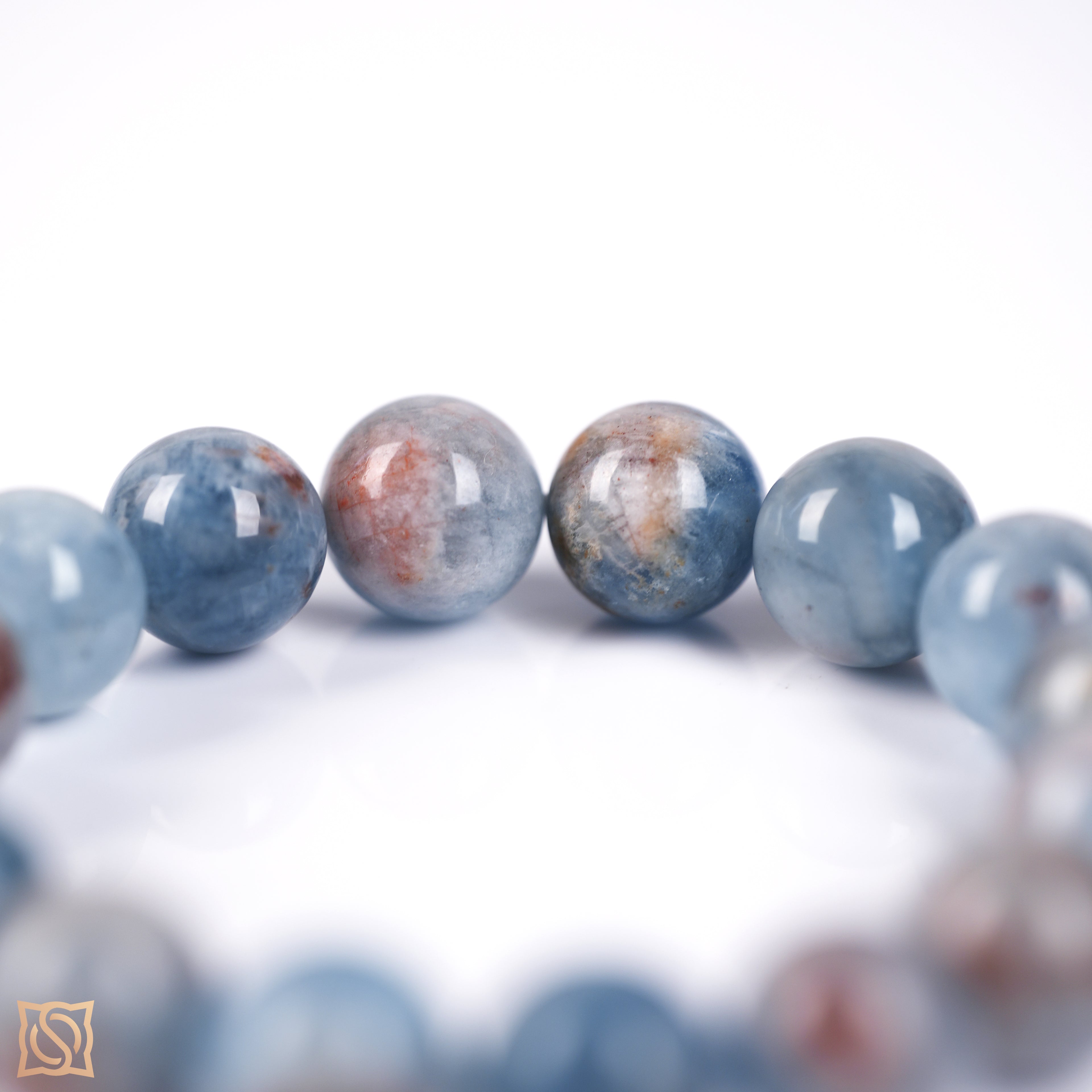 12mmアイランドアクアマリンブレスレット