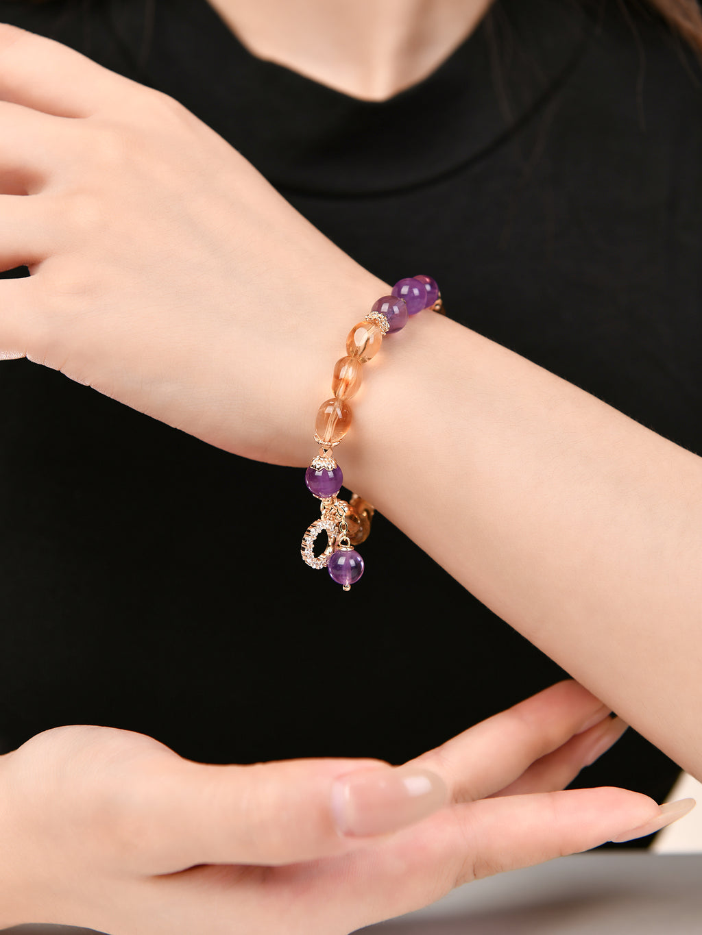 アメジストシトリンブレスレット