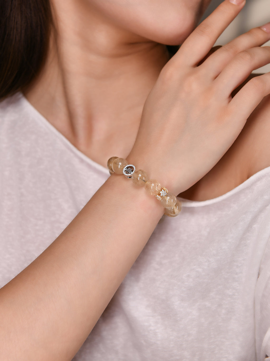 12mmゴールデンルチルブレスレット