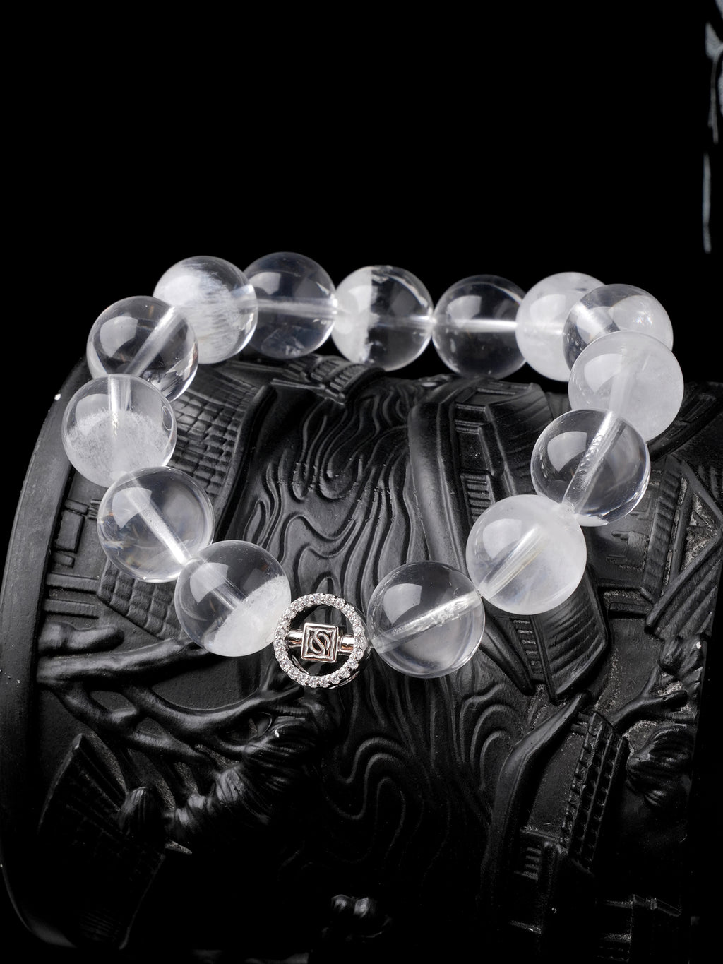 12mmホワイトガーデンクオーツブレスレット