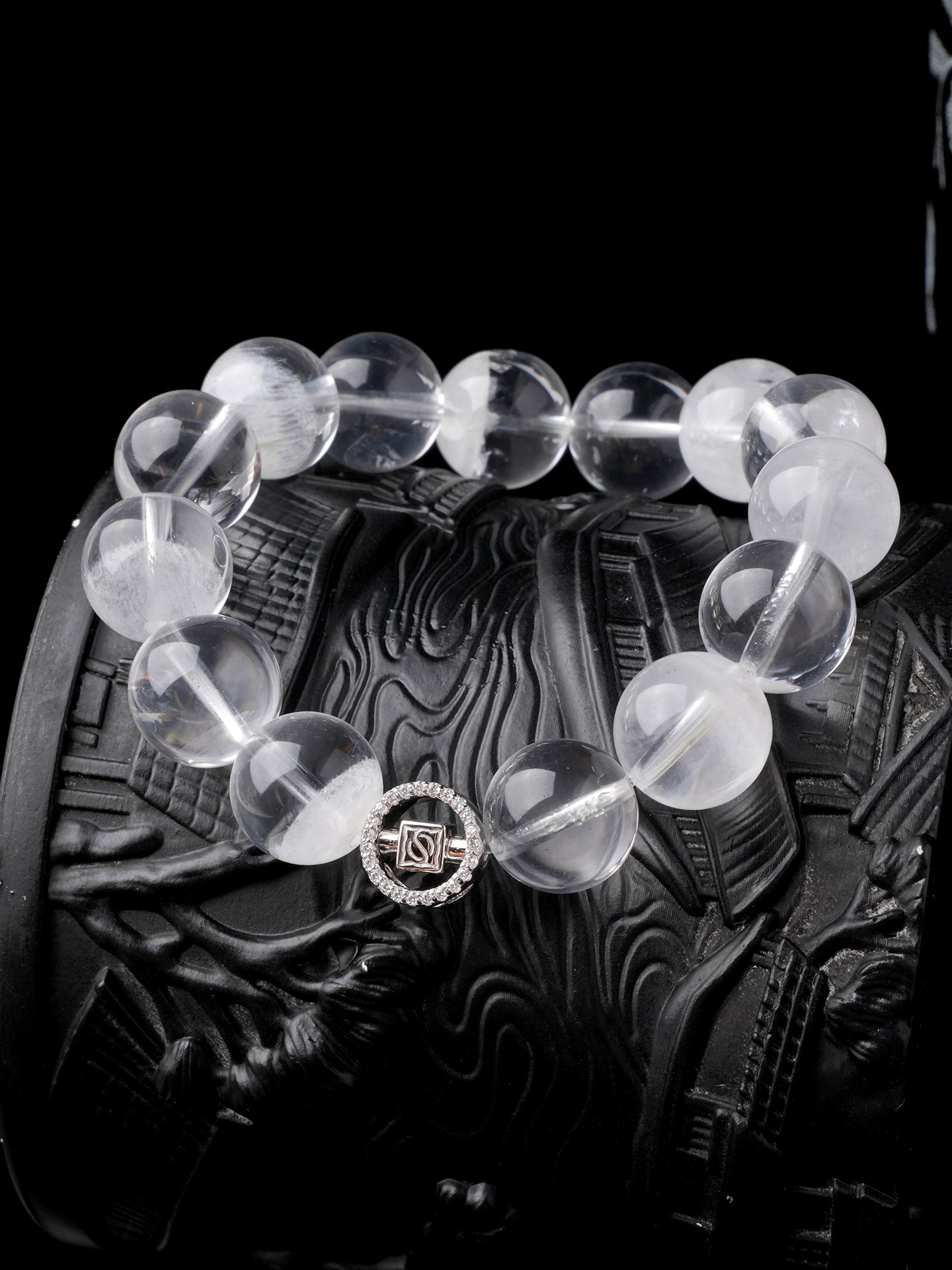 12mmホワイトガーデンクオーツブレスレット