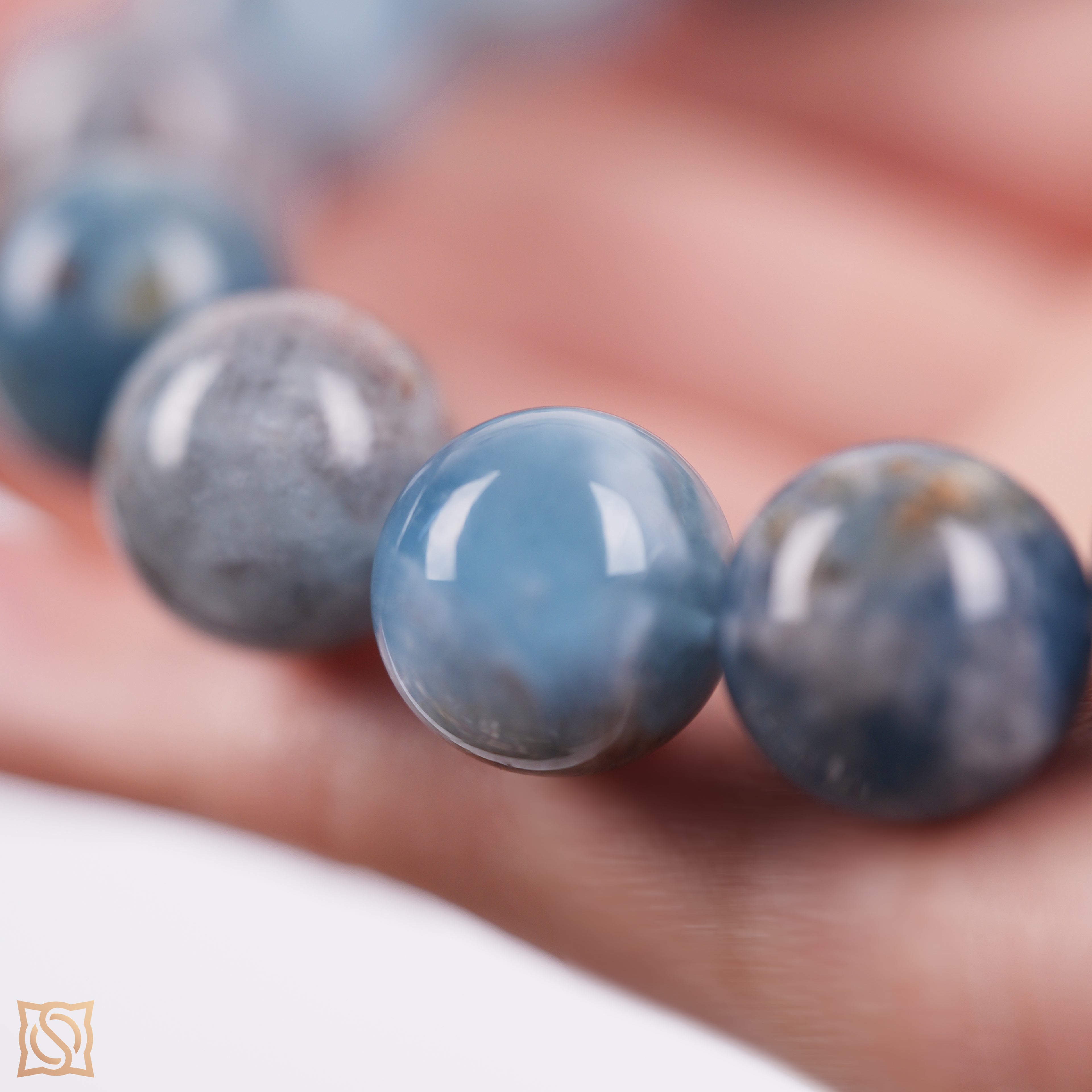 12mmアイランドアクアマリンブレスレット