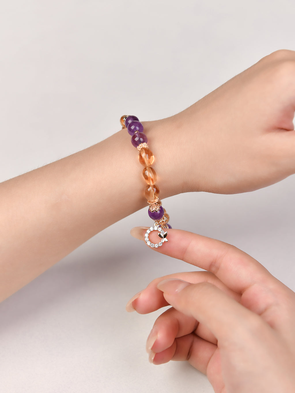 アメジストシトリンブレスレット