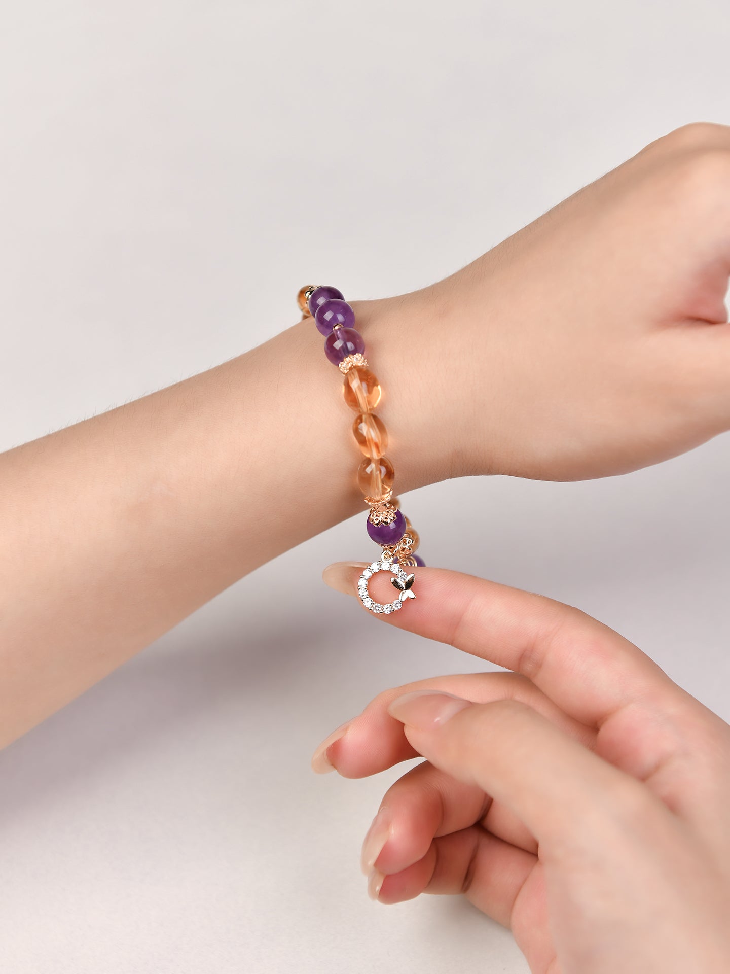 アメジストシトリンブレスレット