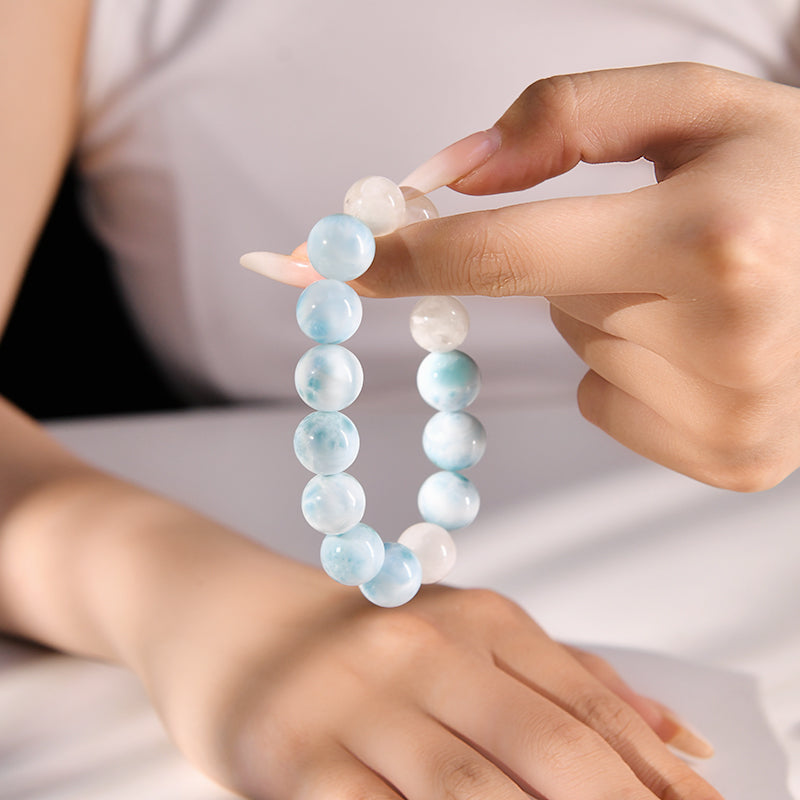 ラリマースノーガーデンブレスレット